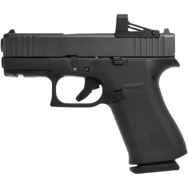 imgi_9_server Glock 43X pistol with mounted RMSc Shield Red Dot sight.