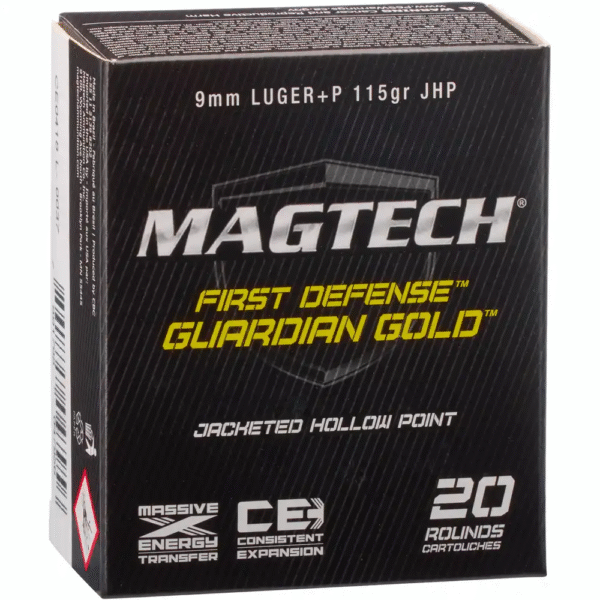 Magtech 9 mm Luger+P Guardian Gold partial jacket JHP 7.5g_115 grs (4) Magtech 9 mm Luger+P Guardian Gold partial jacket JHP 7.5g/115 grs