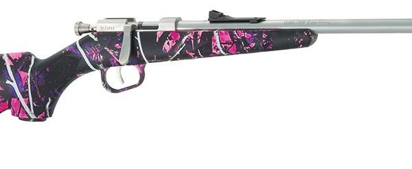 Henry Repeating Arms Mini-Bolt Youth Muddy Girl .22 LR 16.25" Barrel 1-RoundsThe Henry Mini Bolt Youth is a precision-crafted, single-shot .22 S/L/LR bolt-action rifle designed for safe and effective training for young or beginner shooters. Featuring a du Henry Mini Bolt Youth .22 LR, 16.25" Barrel, Muddy Girl Camo, Single Shot - 1 Round