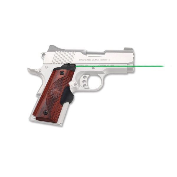 Crimson Trace Green Master Series Lasergrips Rosewood for 1911 Compact Crimson Trace Green Master Series Lasergrips Rosewood for 1911 Compact