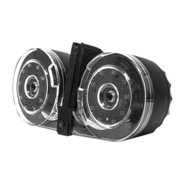 KCI AR-15 Drum Magazine Gen 2 Black / Clear 5.56 100-Rounds KCI AR-15 Drum Magazine Gen 2 Black / Clear 5.56 100-Rounds