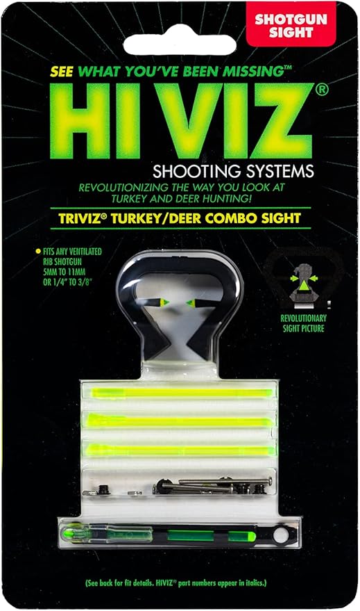 71-QIV3n6iS._AC_SY879.jpg HIVIZ® TriViz Fiber Optic Turkey/Deer Sight Set