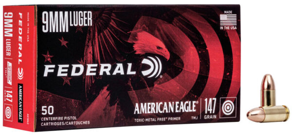 FP_AE9N2_9mmLugerToxicMetalFreePrimerTMJ_Combo_Rm.jpg Federal American Eagle 9mm / 147Gr