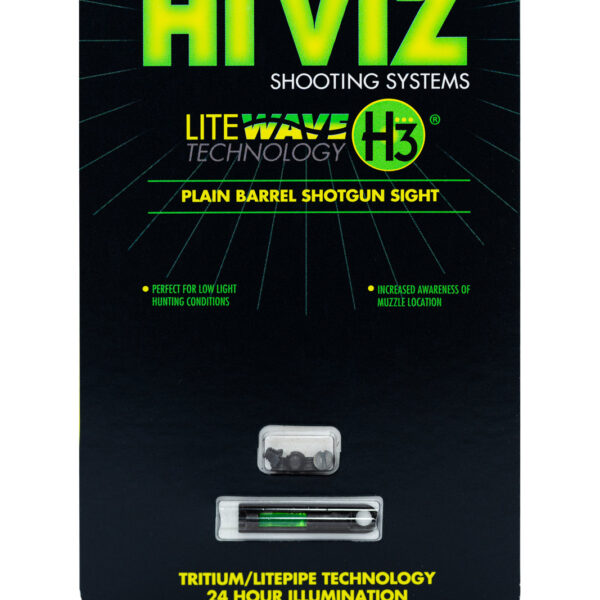 PBN301_PackagingContents.jpg HIVIZ® LiteWave H3® Tritium / Fiber-Optic Plain Barrel Bead Replacement Sight