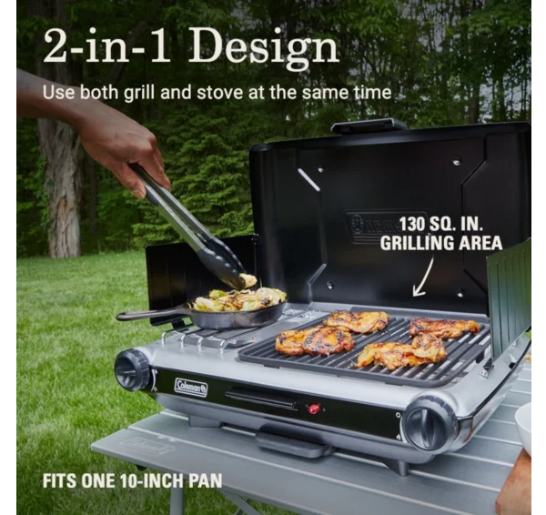 download_10_5ee534a3-5d56-4931-a65a-4bfe26bc3627.png Coleman Classic 2-in-1 Camping Grill / Stove